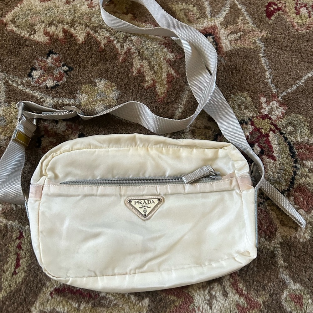 Prada Cream Crossbody Bag